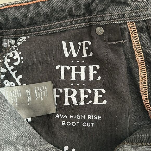 We the Free Ava High-Waist Bootcut Jeans in Class Act Black Size 26 - Picture 14 of 16